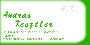 andras kesztler business card